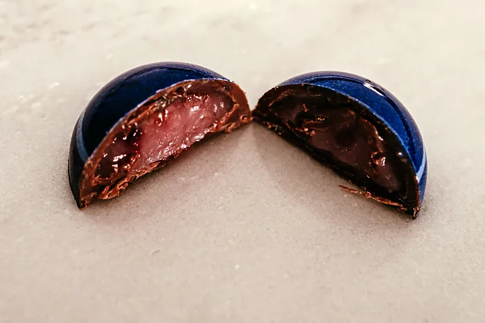 Raspberry ganache