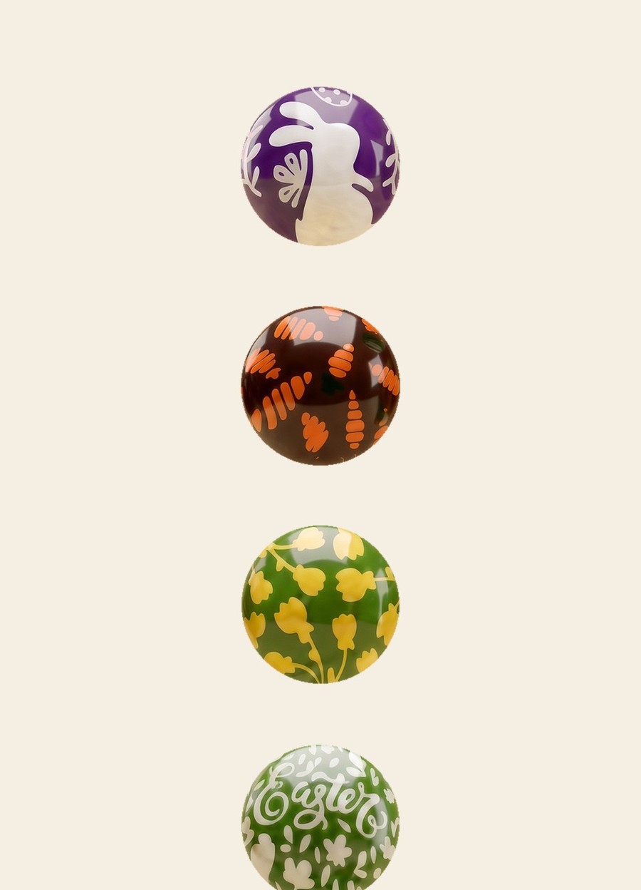 Painted seasonal spheres